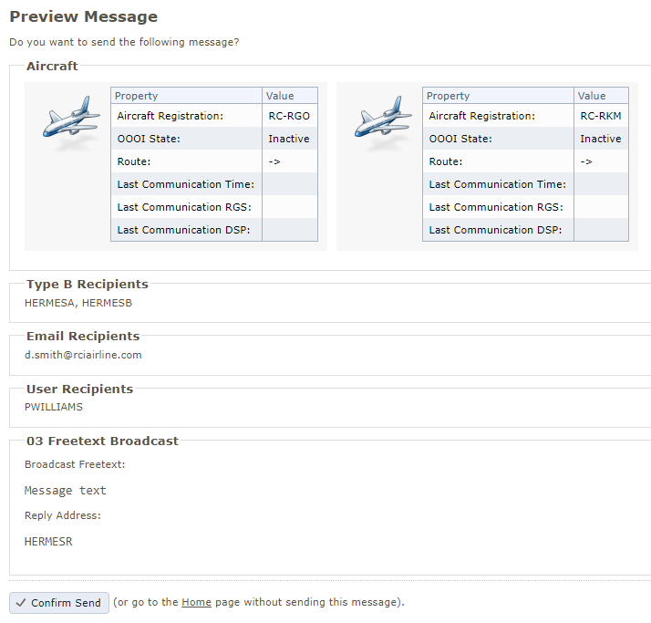 Preview Message